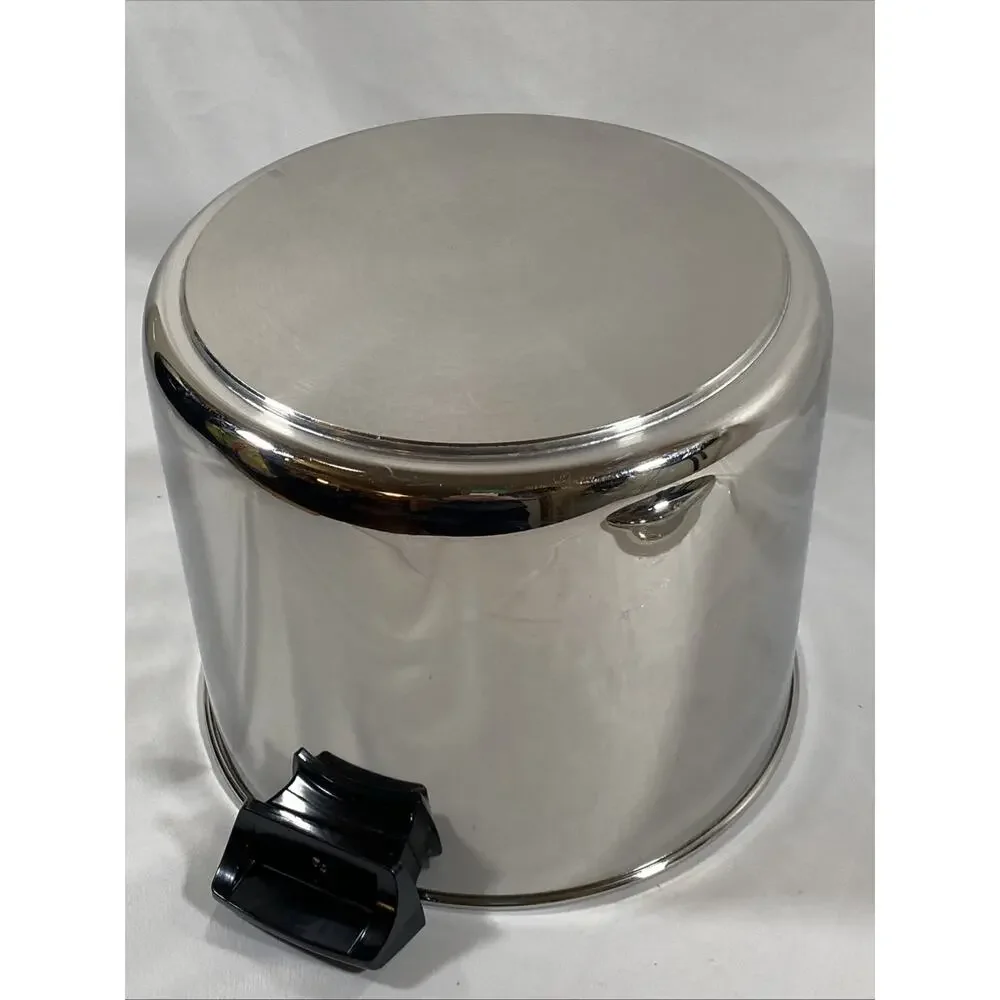 Revere Ware Stainless Steel 8 Qt Quart Stock Pot 91 Lid Tri Ply Disc Bottom USA